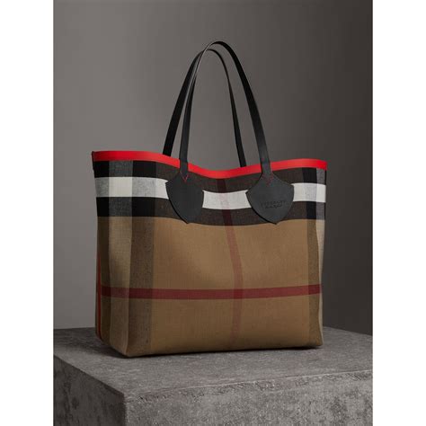 burberry giant tote|burberry large canvas tote.